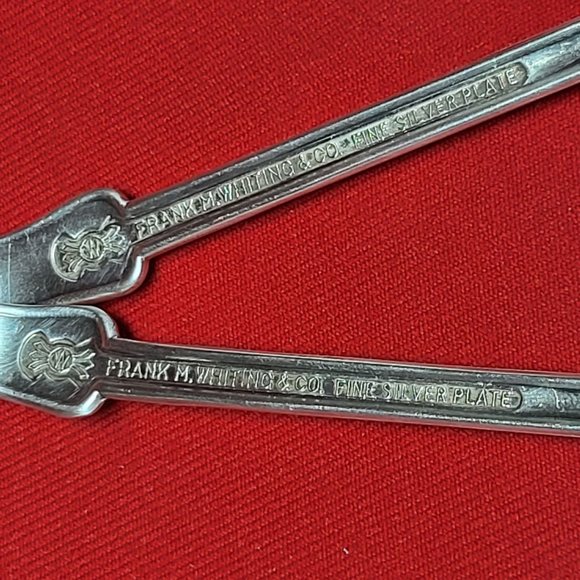 Frank M Whiting Fine Silverplate Serving Spoon & Fork Set - Picture 11 of 11